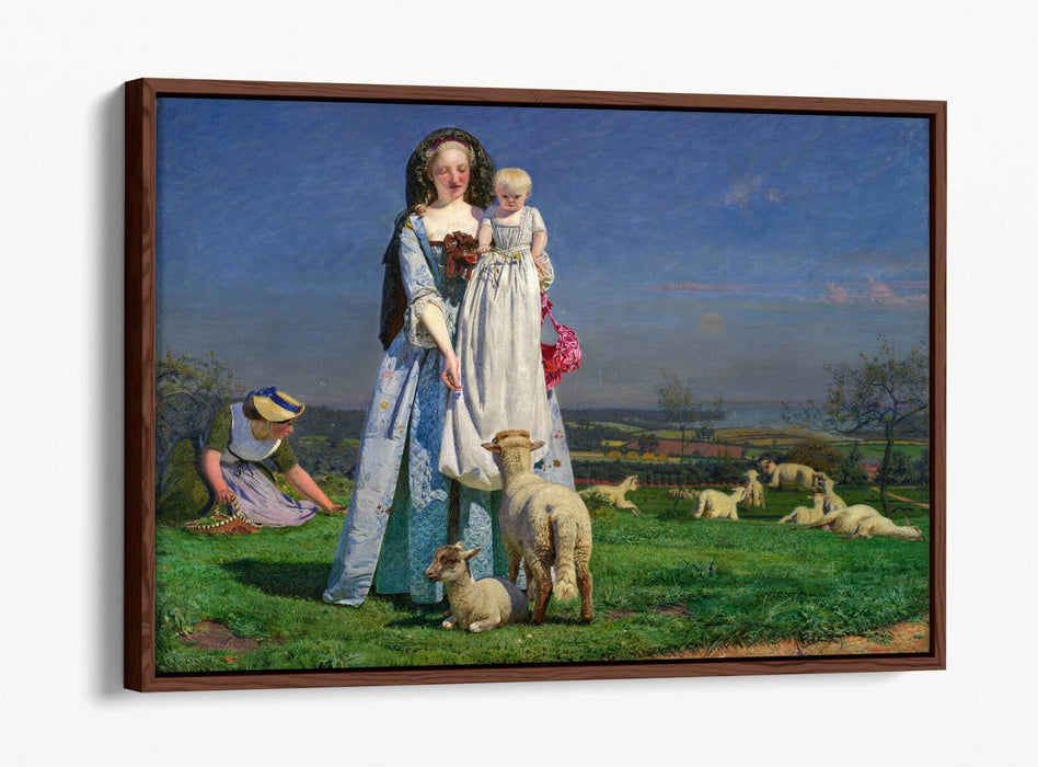 FORD MADOX BROWN , PRETTY BAA LAMBS  -FLOAT EFFECT CANVAS WALL ART PIC PRINT