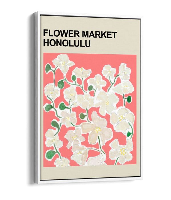 Float Effect Canvas Art – Contemporary Floral Wall Art With Premium Varnish Coating