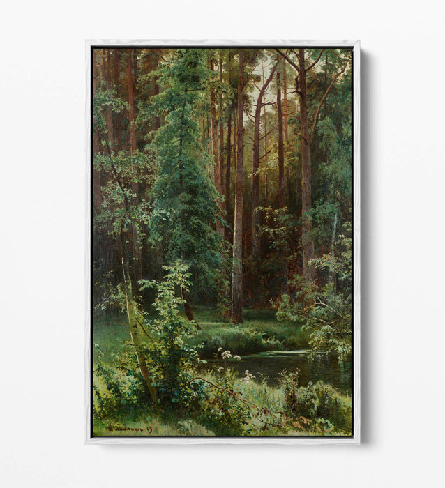 IVAN SHISHKIN, WOODLAND -FLOAT EFFECT CANVAS WALL ART PRINT ART