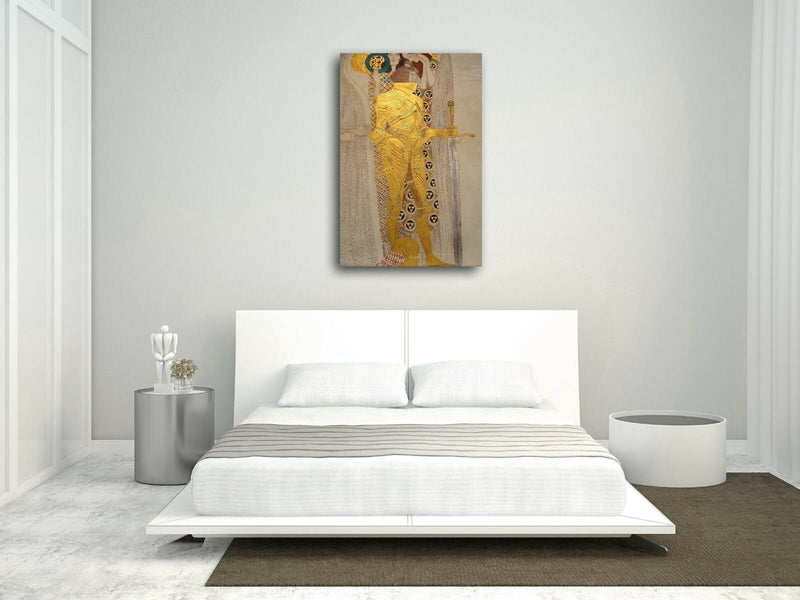 Canvas Wall Art - Framed Canvas Print of Gustav Klimt Beethoven Frieze | Premium Vibrant Color Prints