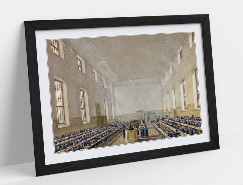 Framed Wall Art Featuring Augustus Charles Pugin The Grammar School Print – Handmade UK Frame
