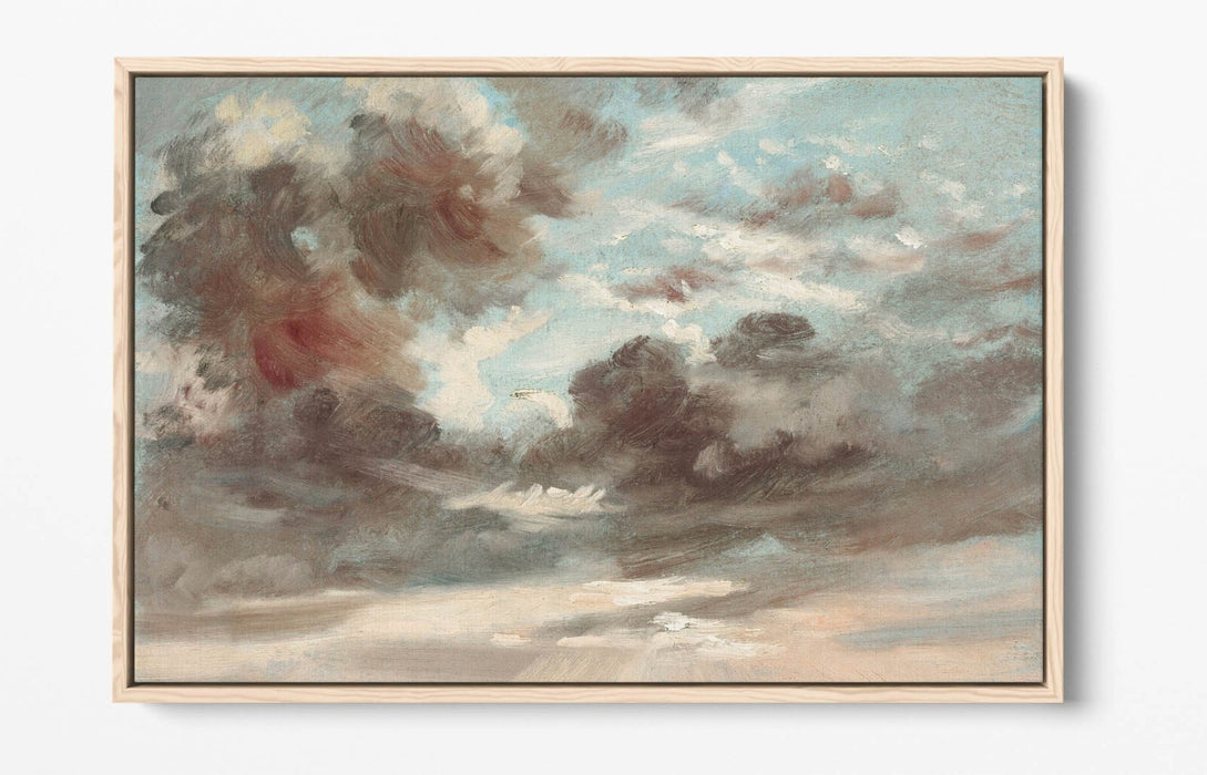 Canvas Wall Art - John Constable Stormy Sunset Print | Float Effect, Handmade UK Art
