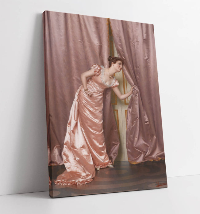 Canvas Wall Art – Vittorio Reggianini Eavesdropping Print | Ready To Hang, UK