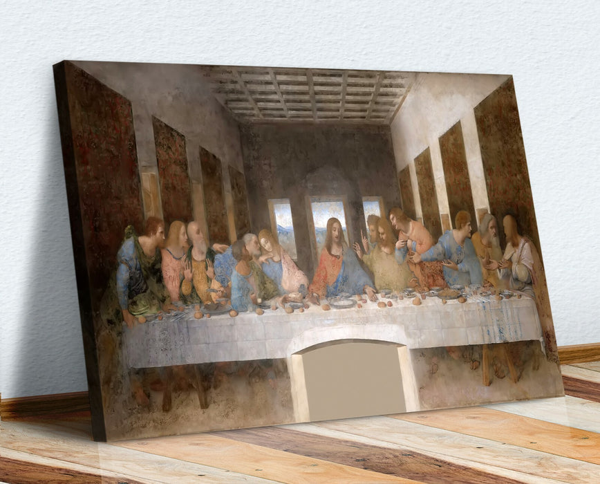Canvas Wall Art – The Last Supper Print by Leonardo Da Vinci | 30mm Deep Framed Canvas
