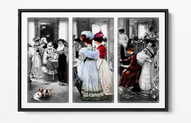 Vintage Victorian Canvas - Float Effect Wall Art | Handmade UK Women Portrait Print