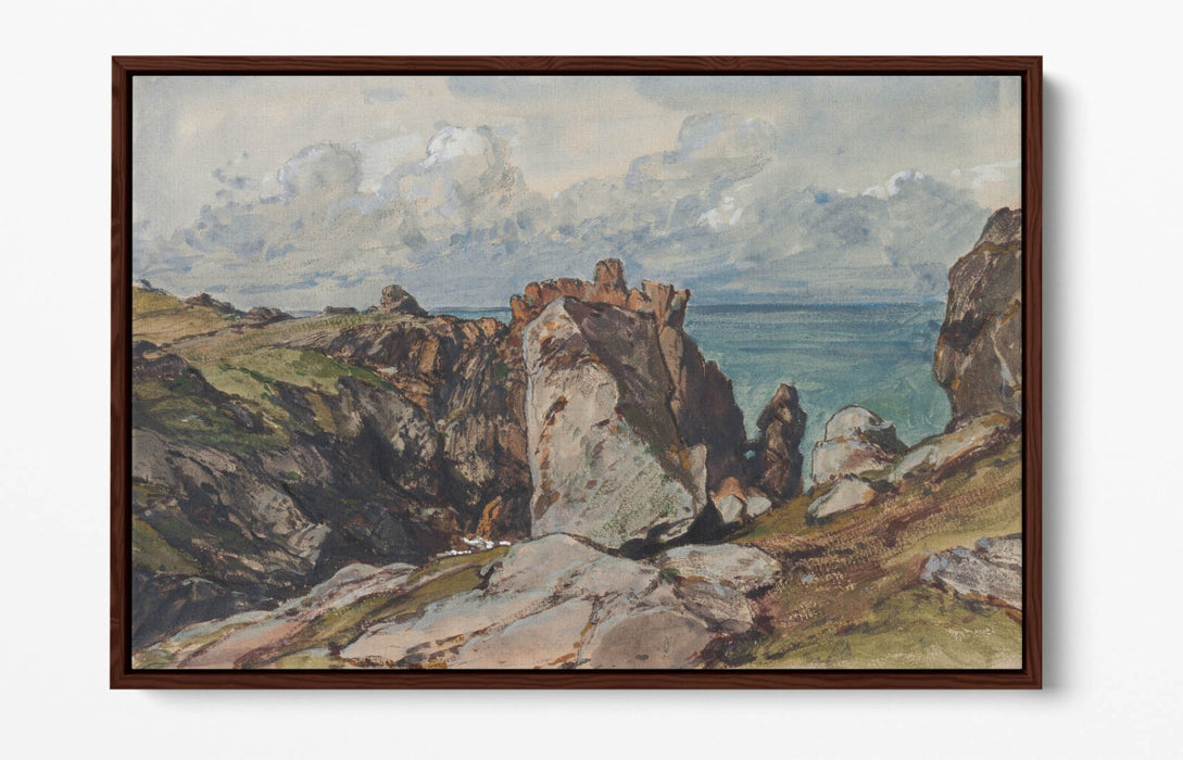 Float Effect Canvas Art | Coastal Seascape Print On 30mm Deep Frame – Handmade