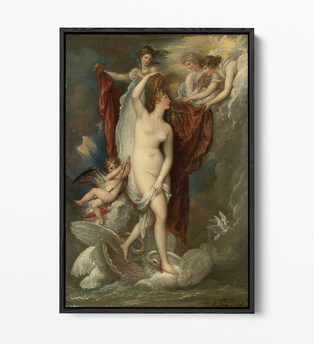 BENJAMIN WEST, VENUS AT HER BIRTH -FLOAT EFFECT CANVAS ART PRINT