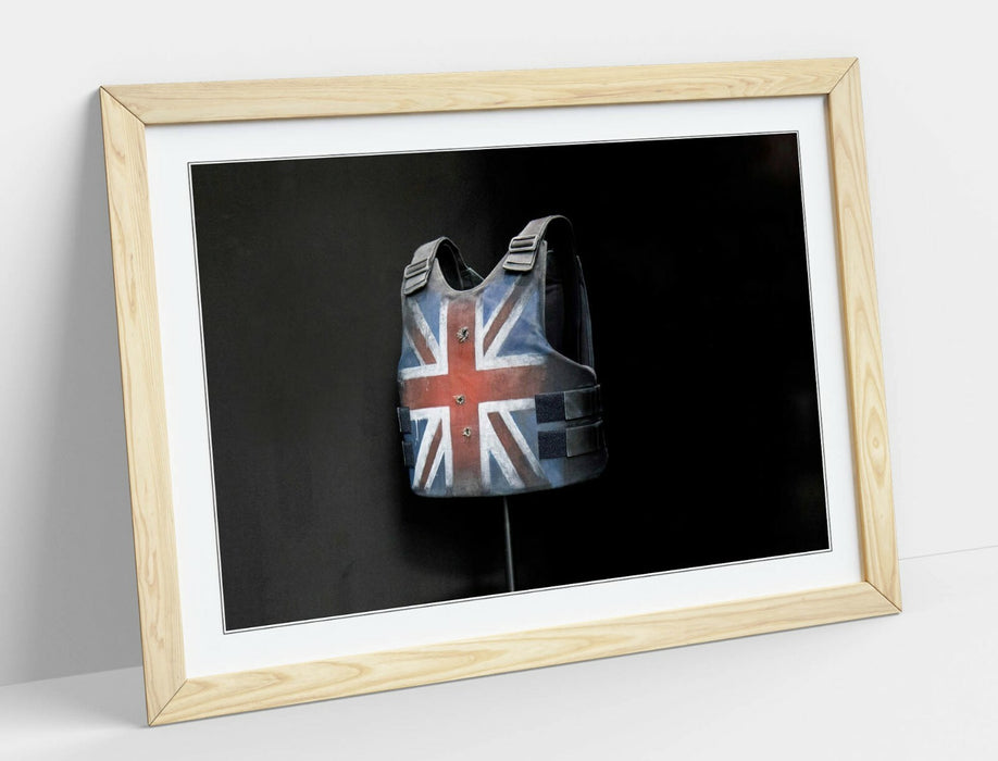 BANKSY UNION JACK STAB VEST STORMZY -FRAMED STREET ART POSTER PICTURE PRINT
