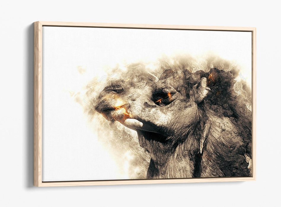 CAMEL SKETCH ABSTRACT ANIMAL ART DECOR -FLOAT EFFECT CANVAS WALL PRINT