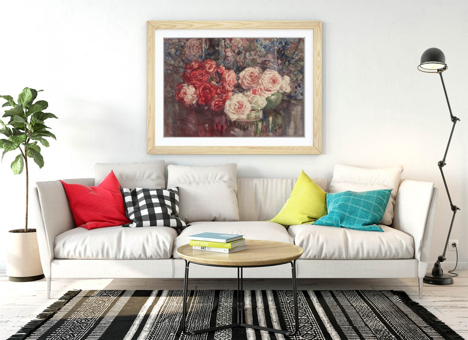 Framed Wall Art - Margaret Stoddart Roses Floral Poster Print | Handmade UK Art