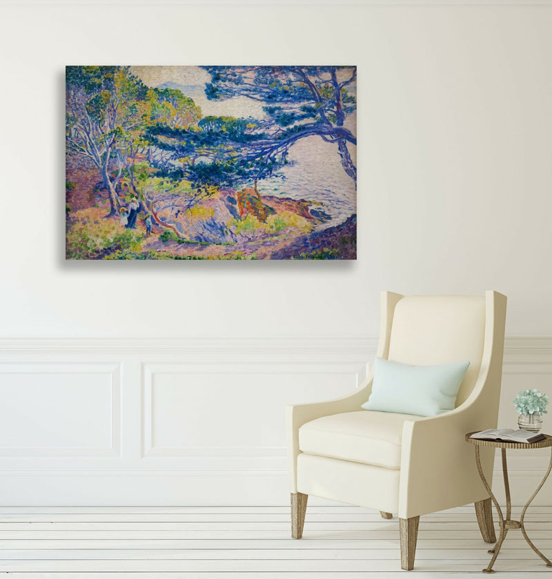 Canvas Wall Art – 'Henri Edmond Cross, Kap Layet' Framed Canvas Print Multi Colour Artwork, Ready to Hang
