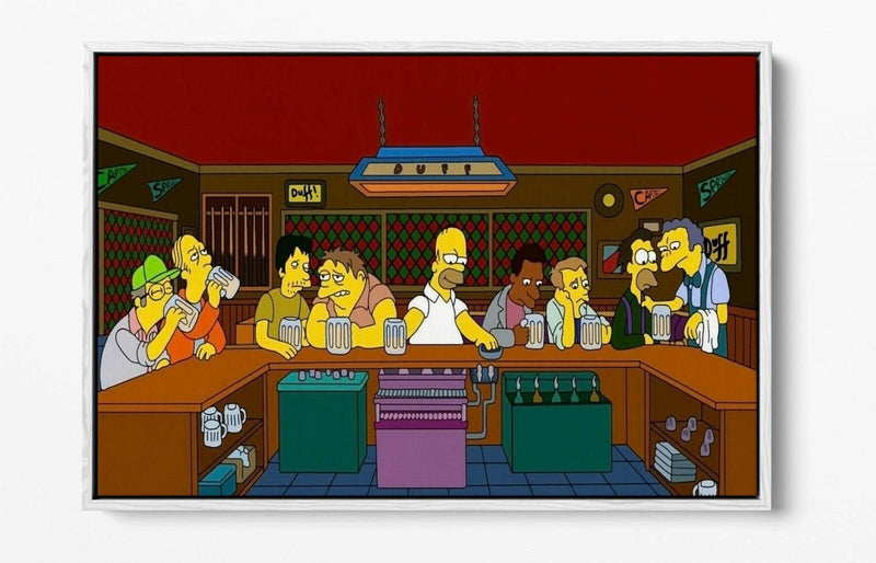 Simpsons Canvas Wall Art - Floating Frame Custom Deep Frame Art Print