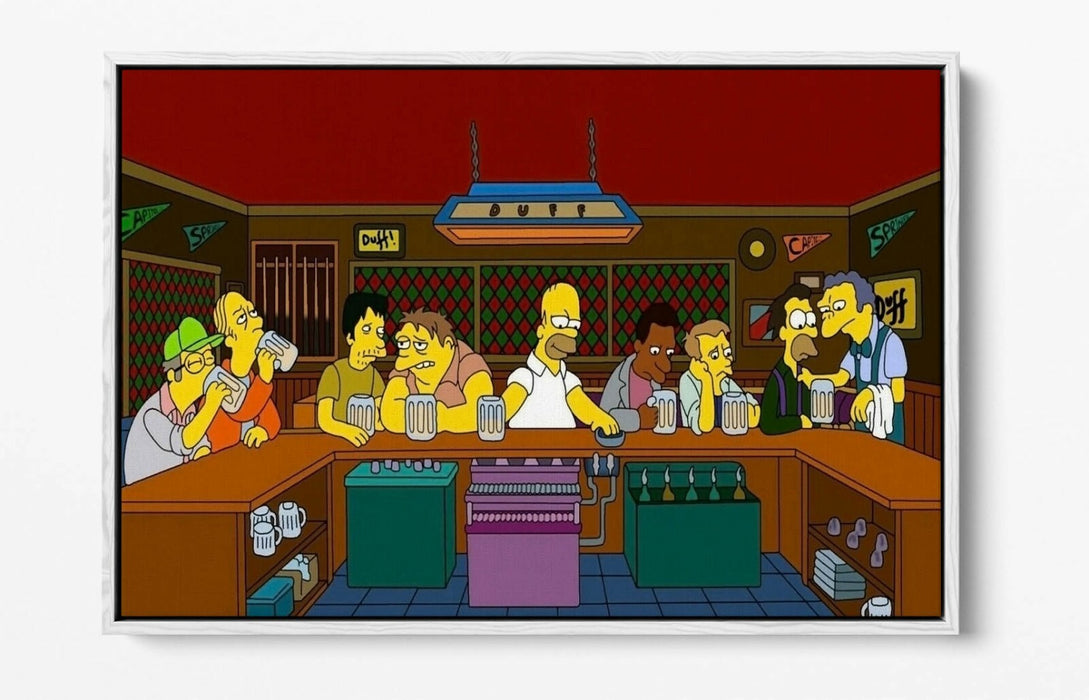Simpsons Canvas Wall Art - Floating Frame Custom Deep Frame Art Print