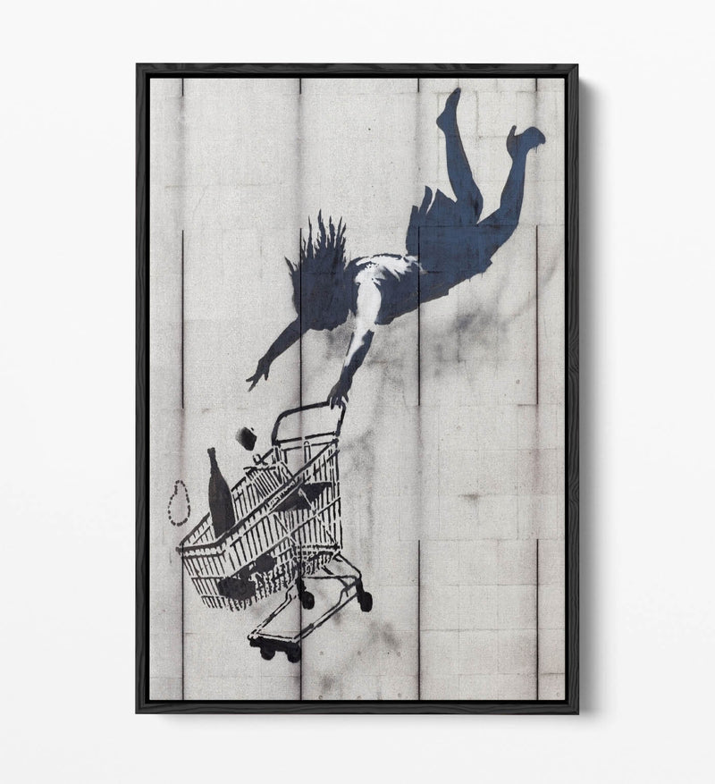 Graffiti Canvas Wall Art – Banksy Float Effect Canvas Print With Premium Varnish