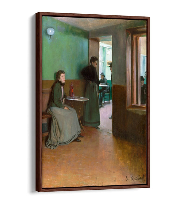 Canvas Wall Art – Handmade Float Effect Canvas Print of Santiago Rusinol Cafe