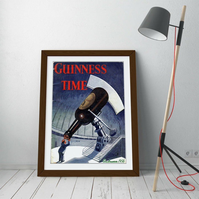 VINTAGE RETRO "GUINNESS TIME" POSTER ADVERT -FRAMED WALL ART PICTURE PRINT