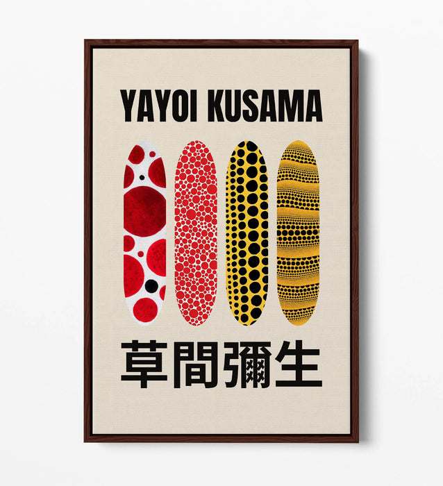 Float Effect Canvas Art – Yayoi Kusama Contemporary Canvas Print With Premium Varnish Finish