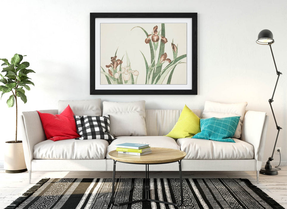 Framed Wall Art - Katsushika Hokusai Iris Poster Print | Handmade UK Frames