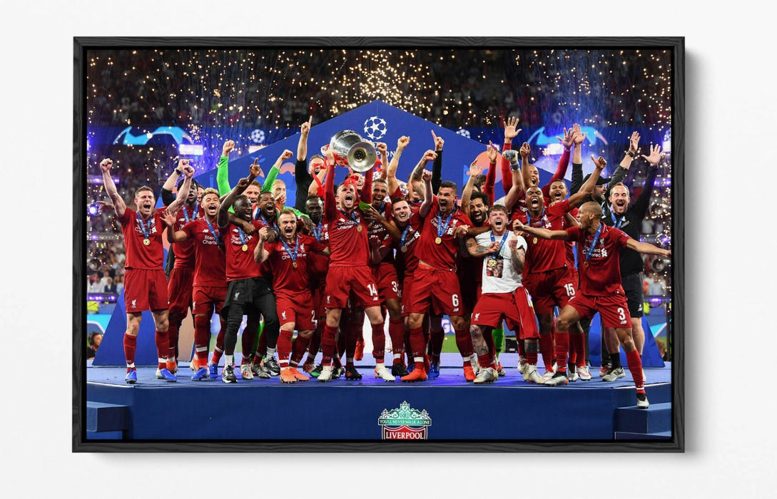 Liverpool Champions League Art - Handmade Canvas Wall Art With Premium Float Frame