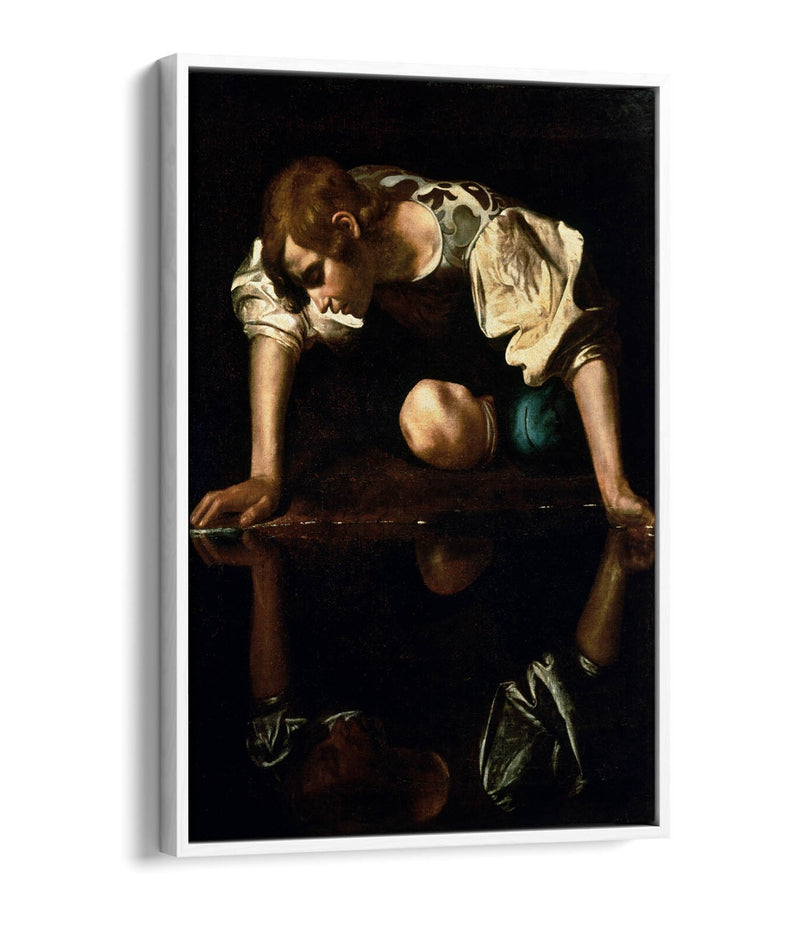 Canvas Wall Art - Caravaggio Narcissus Float Effect Canvas Print UK