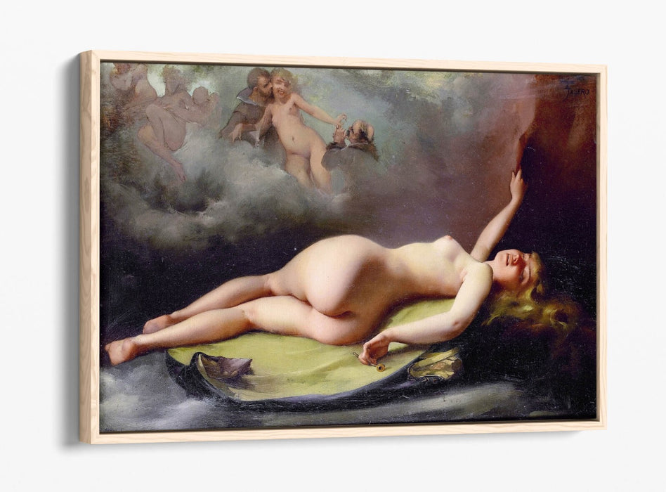 Canvas Wall Art – Reclining Nude Float Effect Premium Canvas Print UK