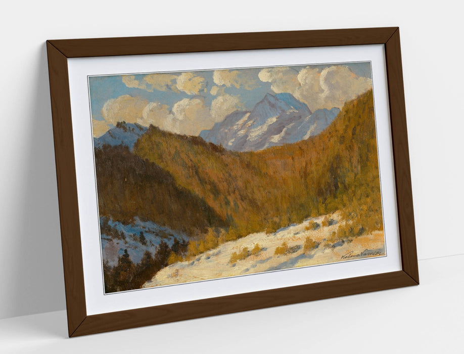 Framed Wall Art - Ferdinand Katona Early Spring Painting in Tatras | Handmade UK