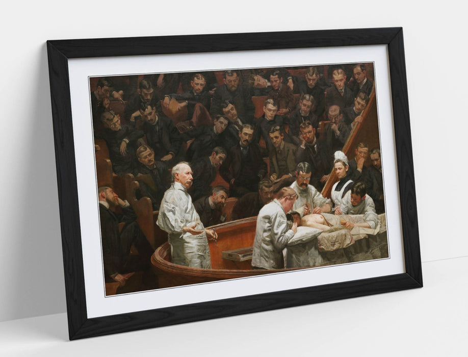 Framed Wall Art - Thomas Eakins Agnew Clinic Poster Print | Handmade Woodgrain Frame