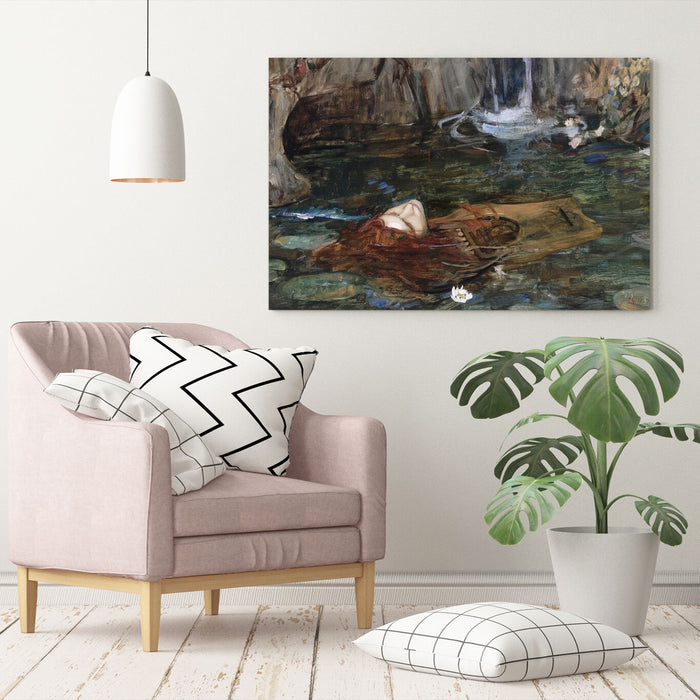 CANVAS WALL ART ARTWORK FRAMED PRINT John William Waterhouse Nymphs head Orpheus