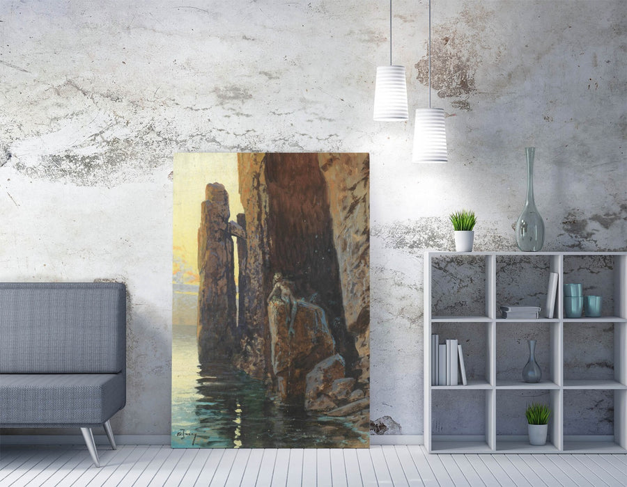 Canvas Wall Art – Georg Janny Mermaid And Monsters Premium Framed Print