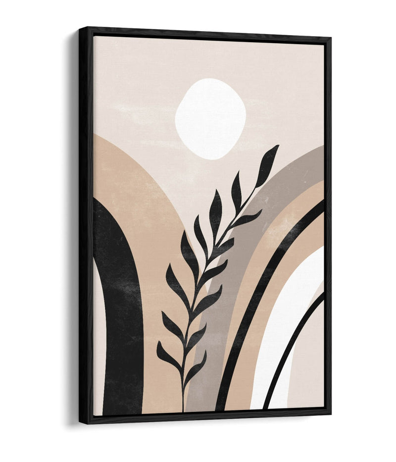 Boho Canvas Wall Art - Abstract Home Art Minimalist Bedroom Decor | Float Effect Canvas