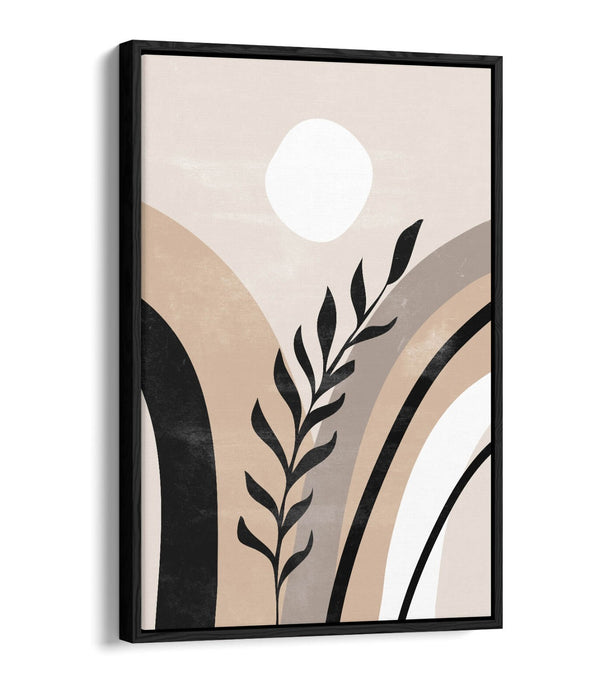 Boho Canvas Wall Art - Abstract Home Art Minimalist Bedroom Decor | Float Effect Canvas