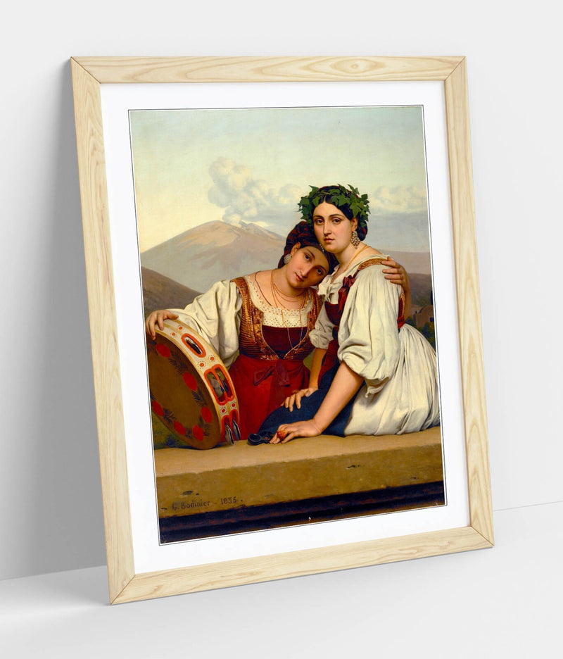 Framed Wall Art Poster - Guillaume Bodinier, Young Napolitaines Print UK | Matte Finish