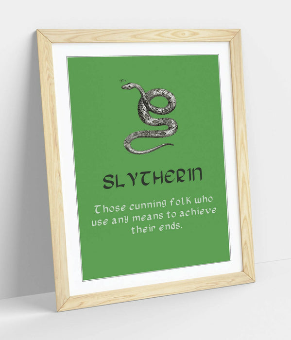 HARRY POTTER SLYTHERIN QUOTE SLOGAN HOGWARTS -FRAMED WALL ART PICTURE PRINT