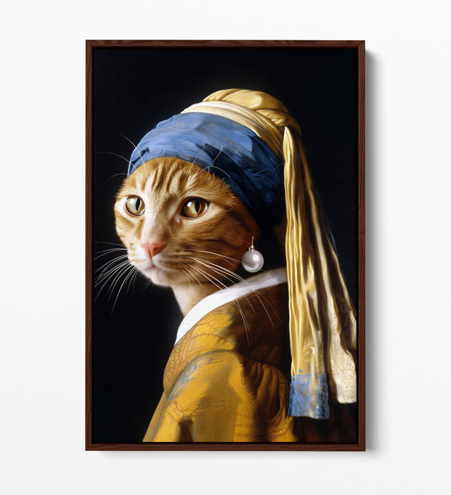 Cat Canvas Art – Funny Parody Wall Decor | Float Effect Canvas Print