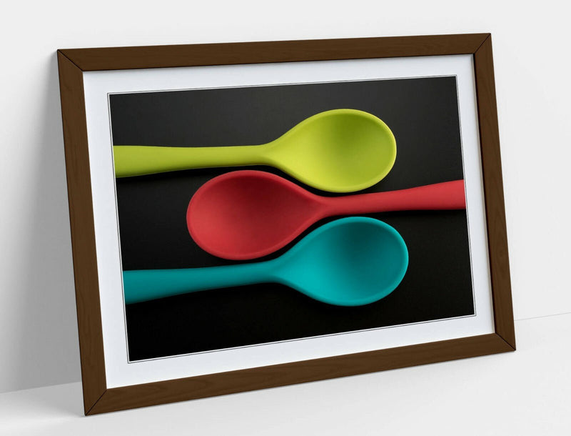 Art Framed Poster - Colorful Wall Decor with Wood Grain Frame and Matte Paper Print