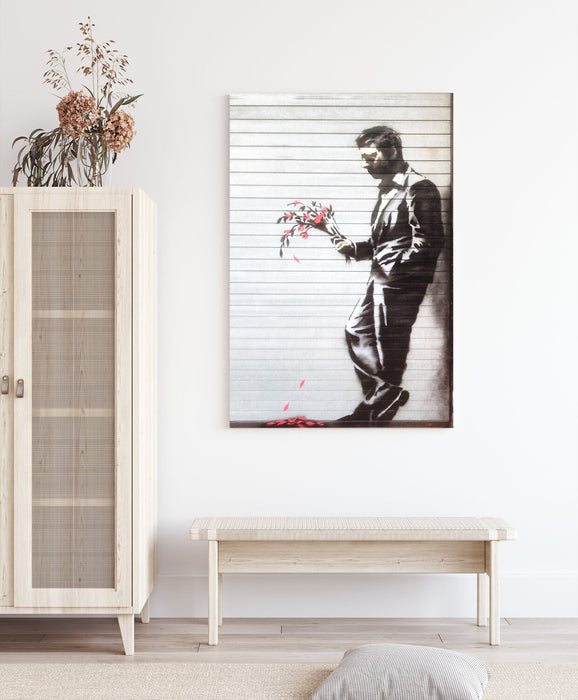 BANKSY CANVAS STREET WALL ART PRINT ARTWORK  PREMIUM VARNISHED HUSTLER