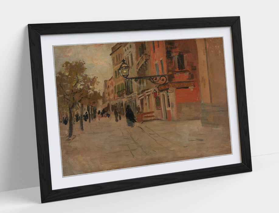 Framed Wall Art - Frits Thaulow Street In Venice Classic Poster Print UK