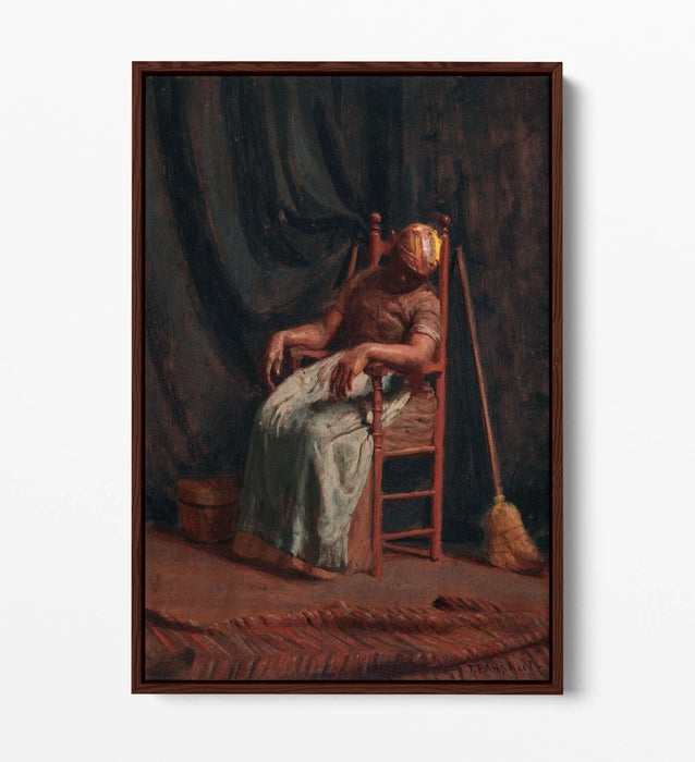THOMAS ANSHUTZ, AUNT HANNAH -FLOAT EFFECT CANVAS WALL ART PIC PRINT