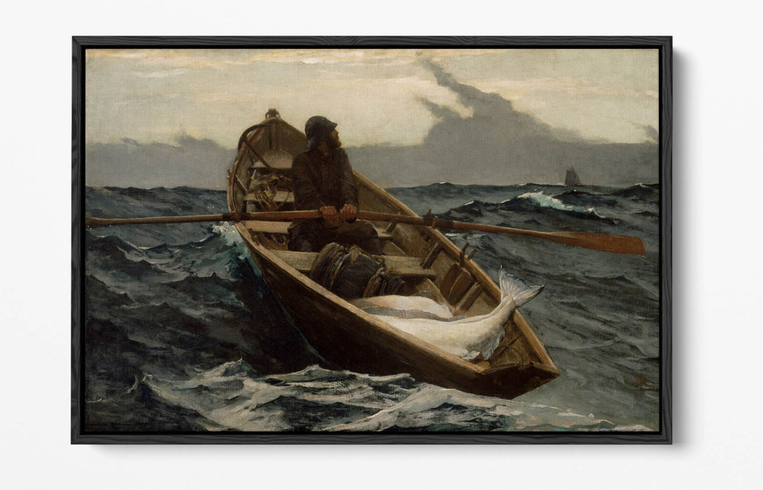 WINSLOW HOMER, THE FOG WARNING -FLOAT EFFECT CANVAS WALL ART PRINT