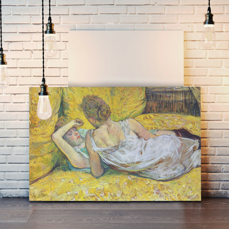 Canvas Wall Art – Framed Henri Lautrec Painting With Premium Varnish Finish