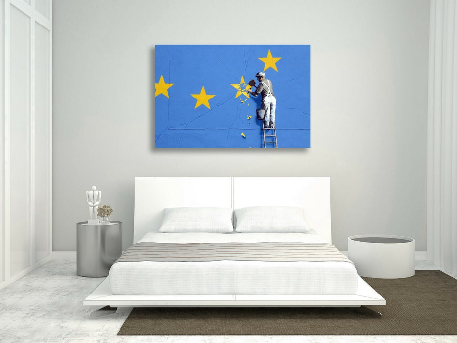 BANKSY - EUROPE BREXIT -  CANVAS STREET WALL ART PRINT ARTWORK