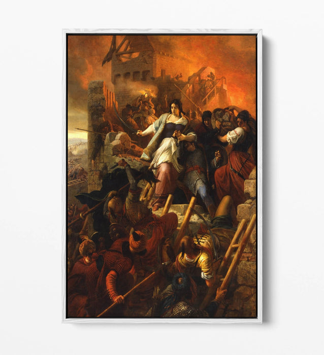 BERTALAN SZEKELY, THE WOMEN OF EGER -FLOAT EFFECT CANVAS WALL ART PIC PRINT