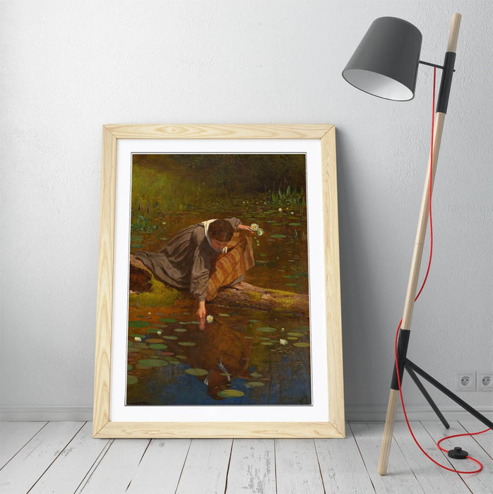 Framed Wall Art - Eastman Johnson Gathering Lilies Print | Handmade UK Frame