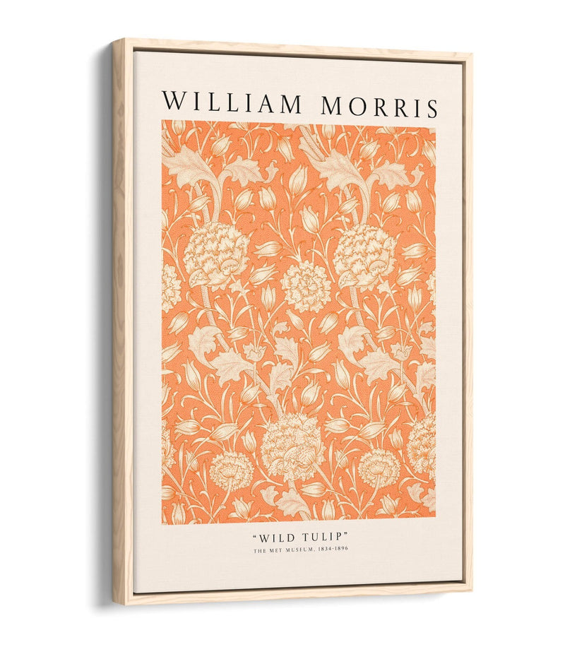 Floral Canvas Art – William Morris Wild Tulip Print | Handmade Canvas Wall Decor
