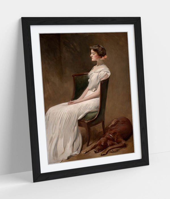 Framed Art Poster - John White Alexander Print with Woodgrain Frame | Handmade Wall Art