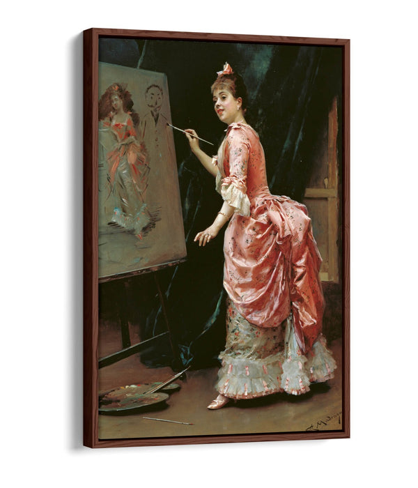 Canvas Wall Art Raimundo Madrazo Mischief Model | Handmade Float Effect Canvas Print