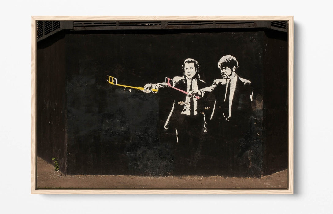 Canvas Wall Art – Pulp Fiction Print With Float Effect Graffiti Design