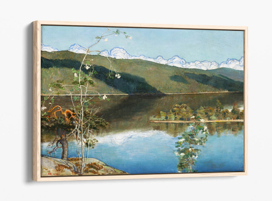 Float Effect Canvas Art - Handmade Thunderclouds Print on Custom MDF Frame