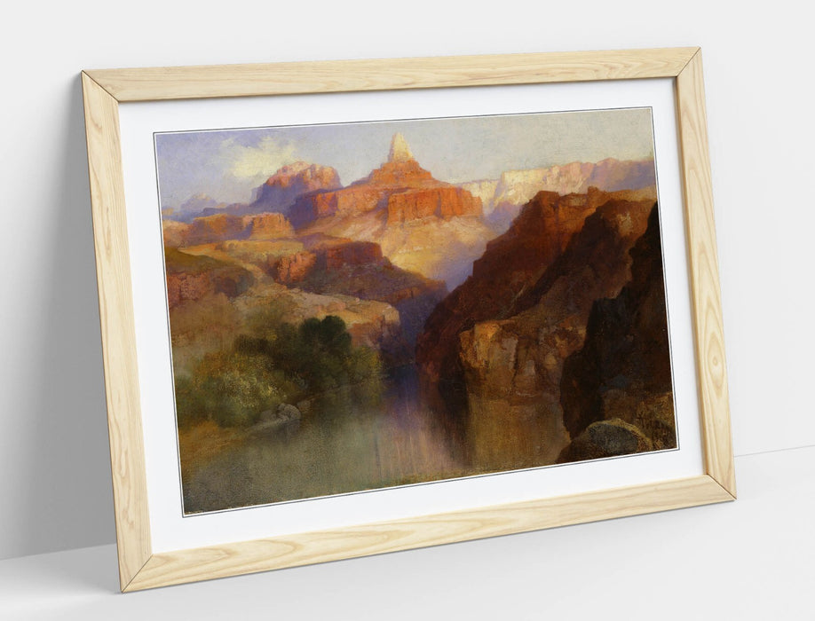 Framed Wall Art - Thomas Moran Zoroaster Peak Print | Handmade UK Woodgrain Frame
