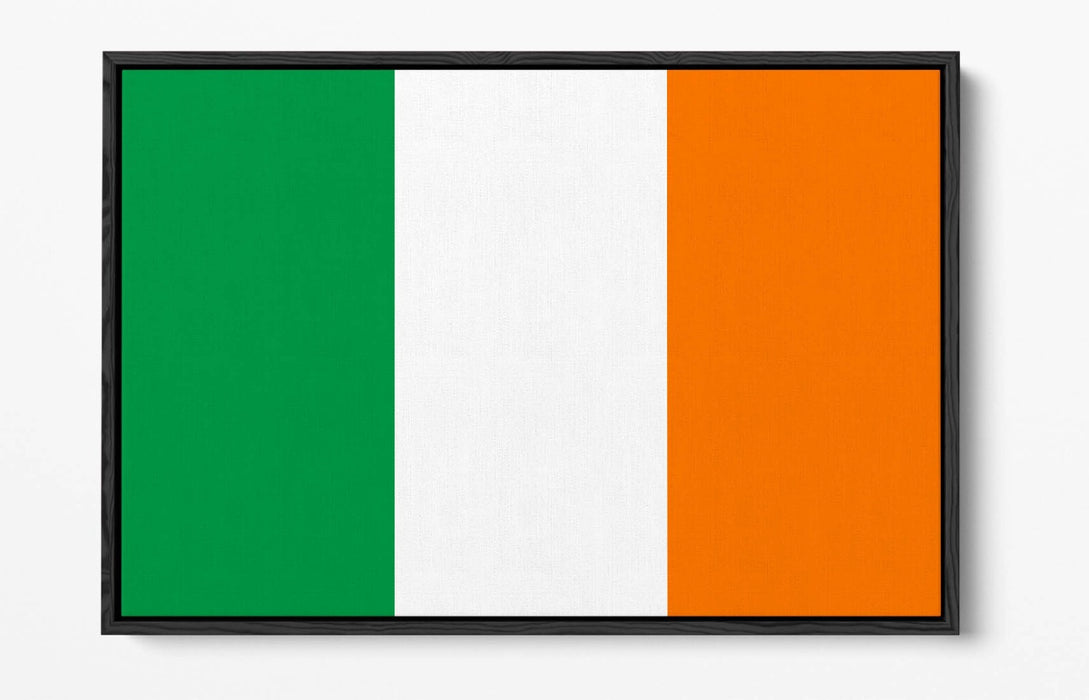 TRICOLOUR IRISH FLAG HOME DECOR FLOAT EFFECT CANVAS WALL ART PRINT